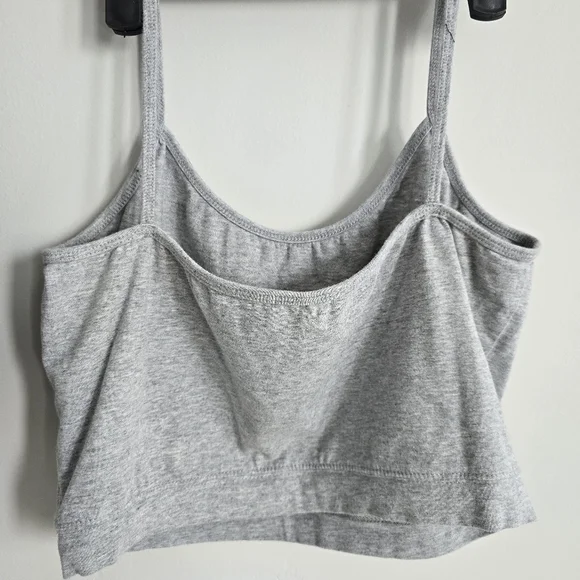 Two Piece Casual Gray Cropped Tank Tops - Picture 6 of 8